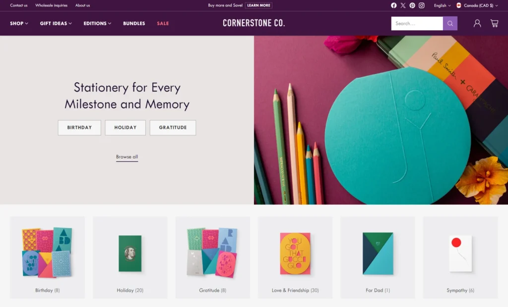 cornerstone shopify theme
