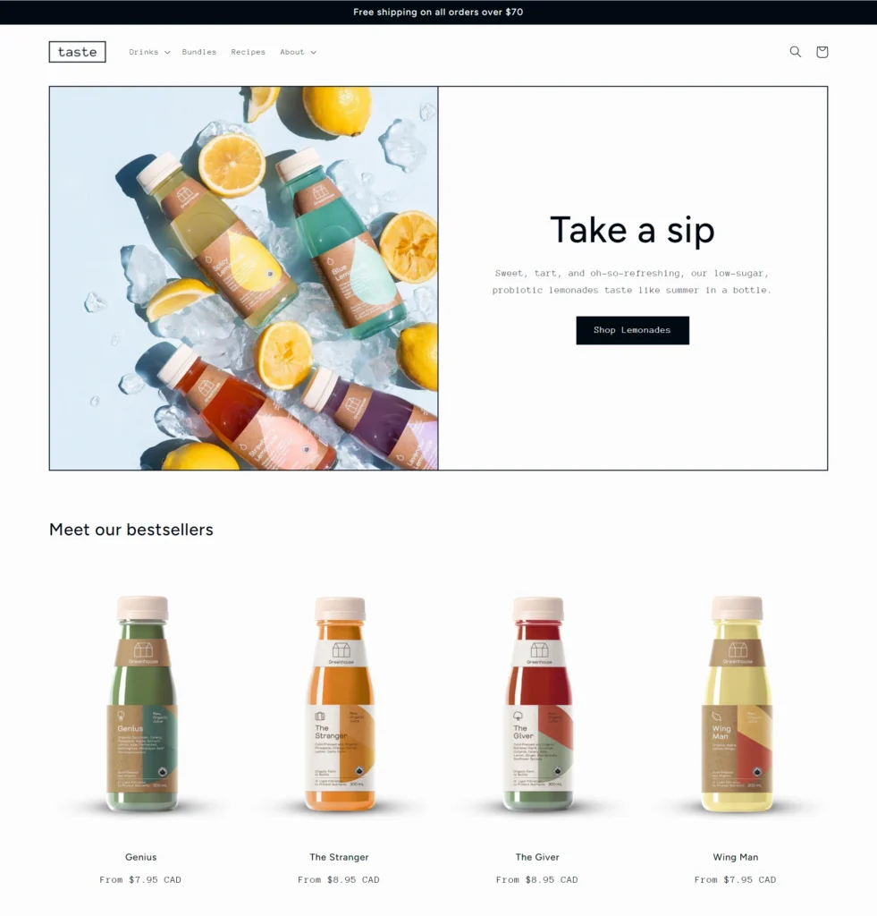taste shopify theme